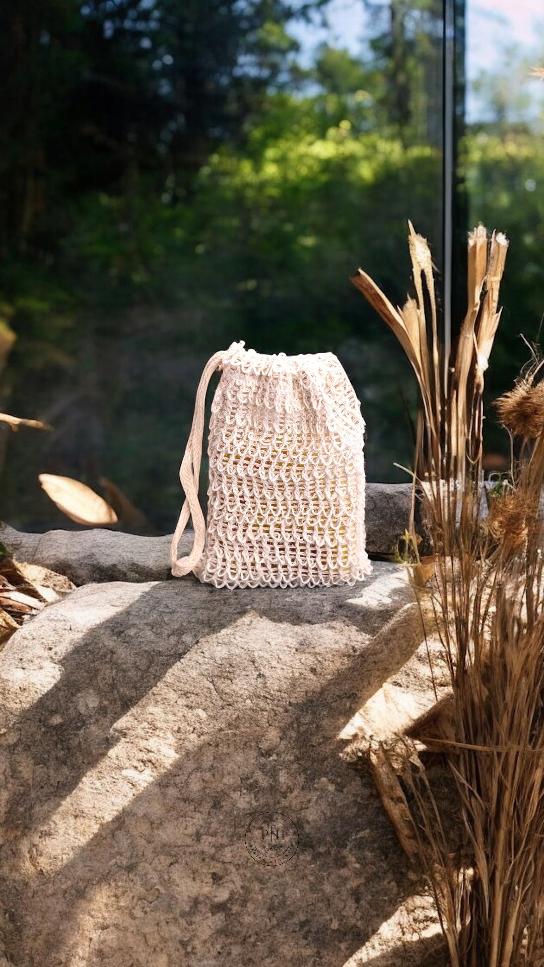 Organic Exfoliating Mesh Soap Bag – Sustainable, 100% Cotton Skincare Essential