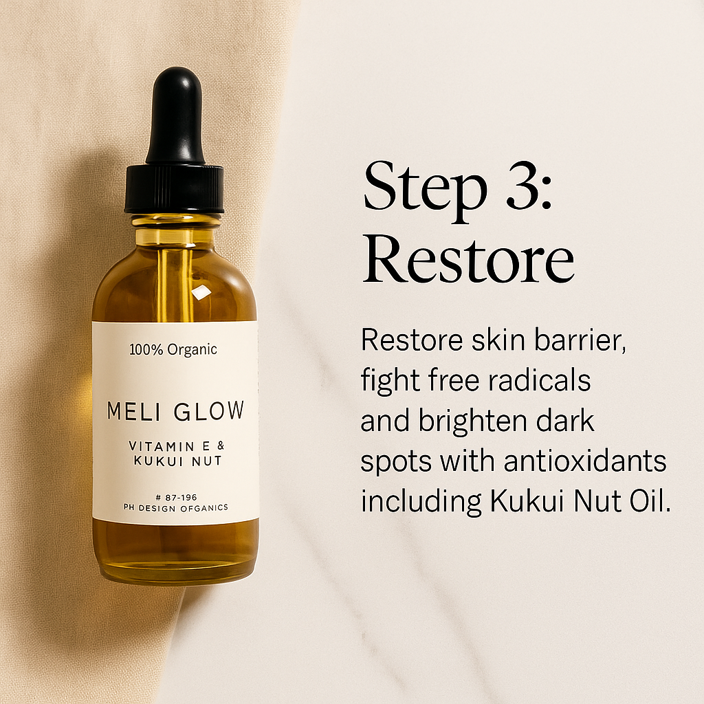 Glow Ritual Trio | 3-Step Cleanse, Depuff & Restore Skincare Set – PH Design Organic Bundle