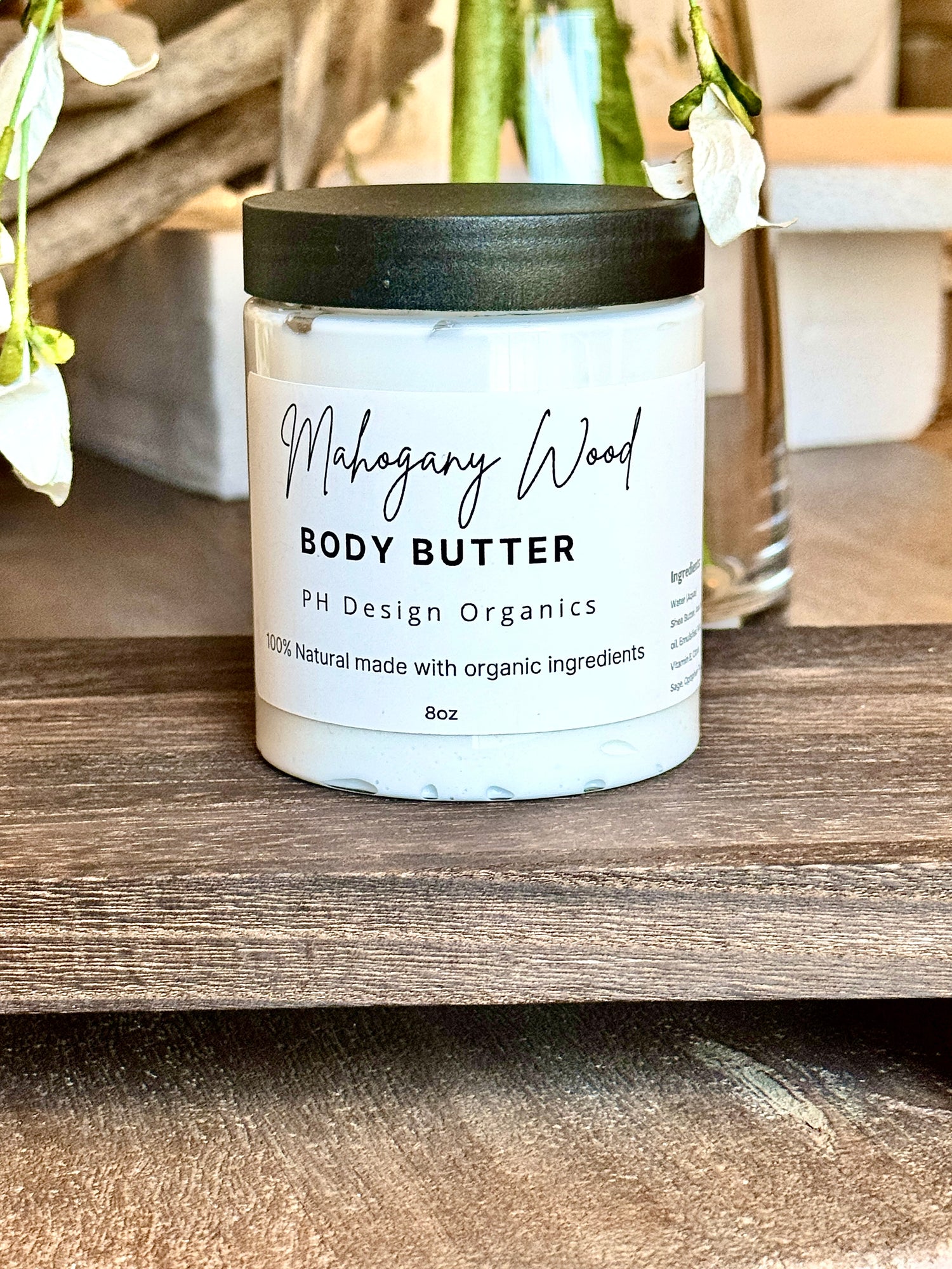 Mahogany Wood Body Butter w/ Vitamin E & Aloe Vera