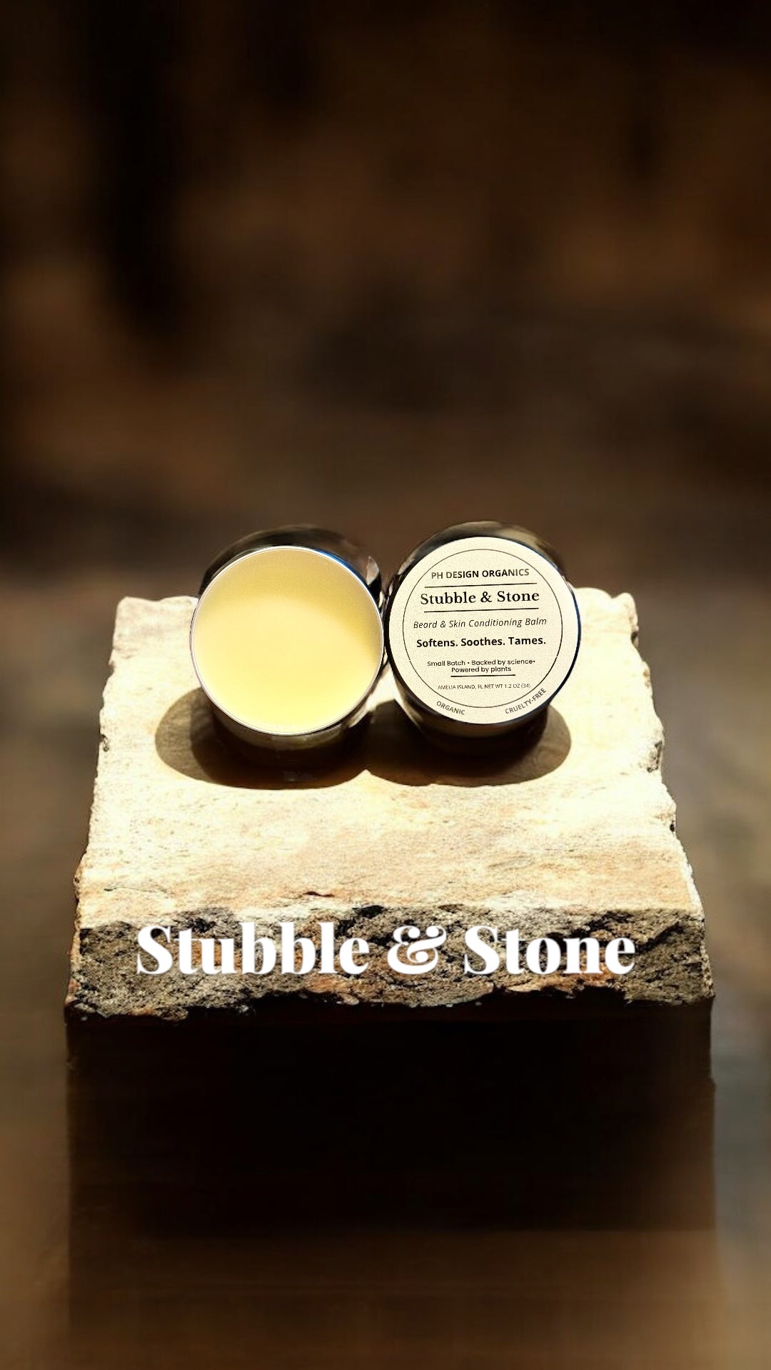 Stubble + Stone Beard & Skin Conditioning Balm.Tame the wild. Nourish the skin.