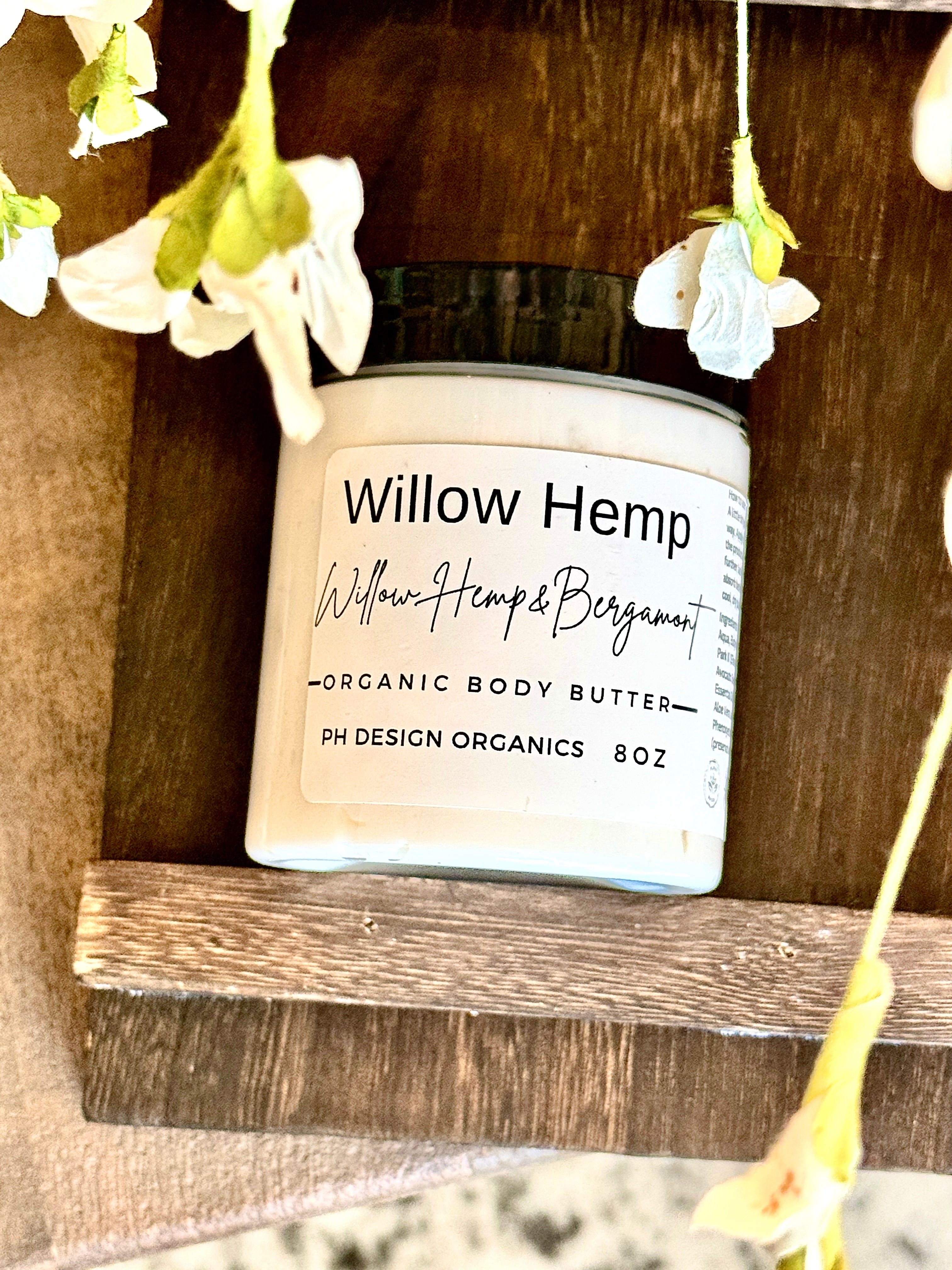 Willow Hemp Body Butter notes of Willow, Bergamont & Hemp
