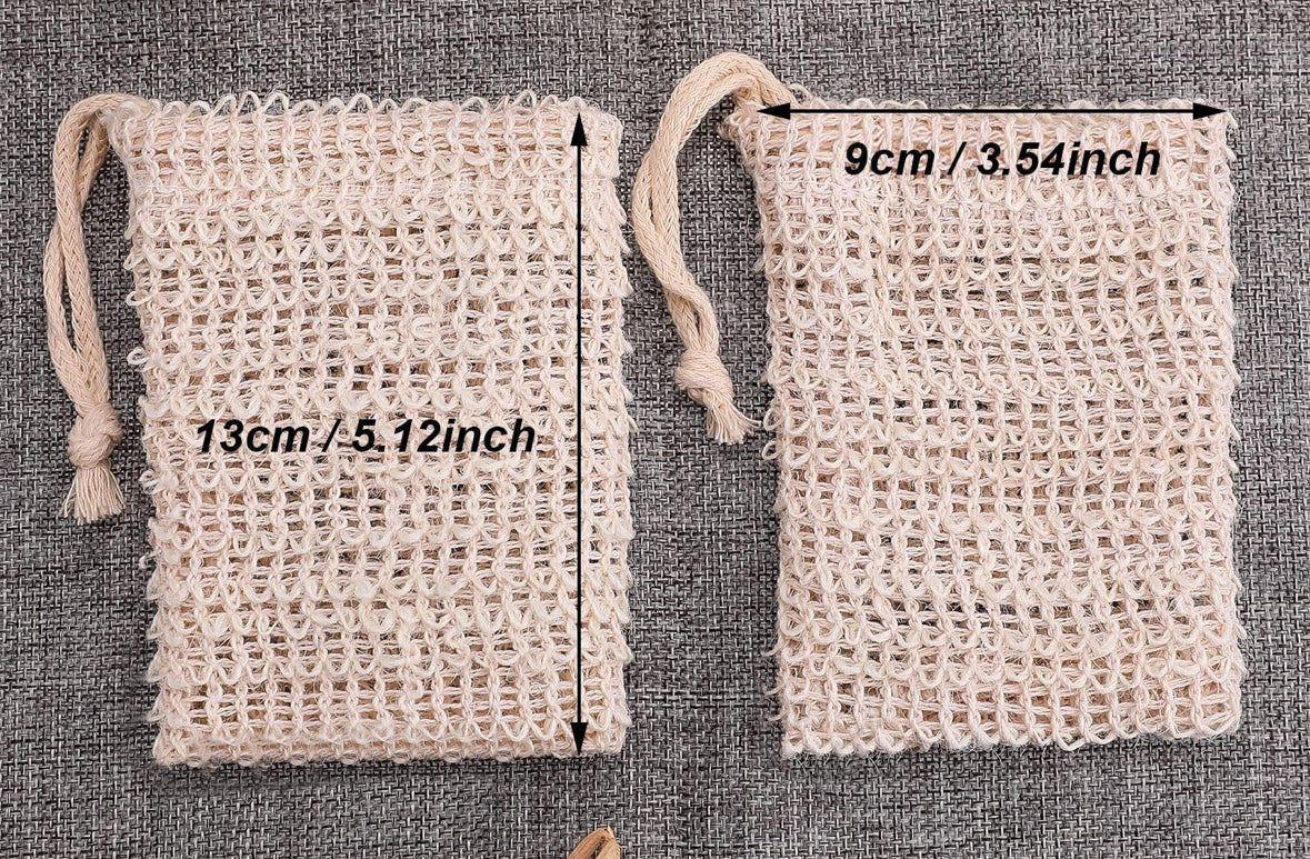 Organic Exfoliating Mesh Soap Bag – Sustainable, 100% Cotton Skincare Essential
