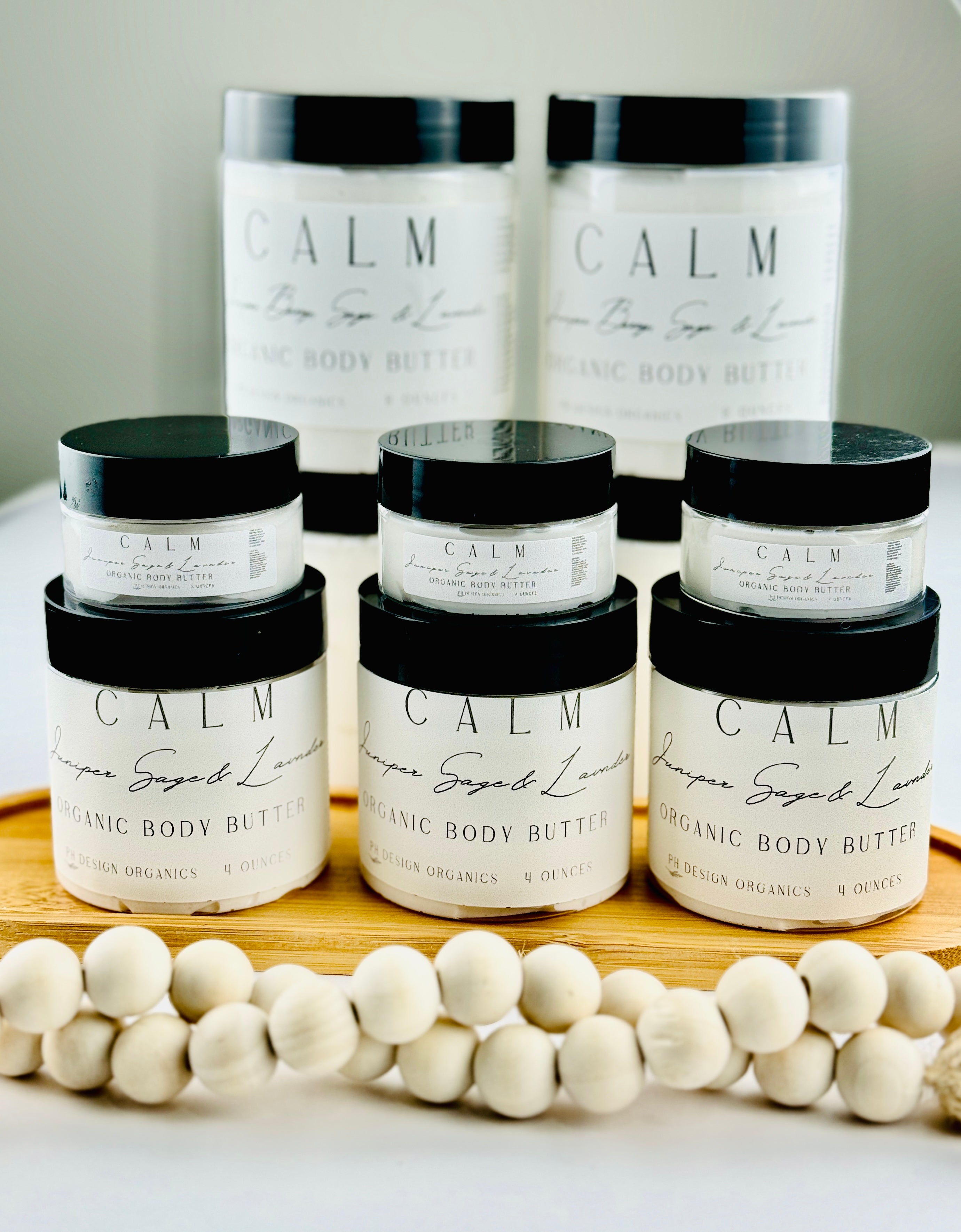 Calm Body Butter w/ Vitamin E & Aloe Vera notes of Juniper Berry, Clary Sage & Lavender PH Design Organics