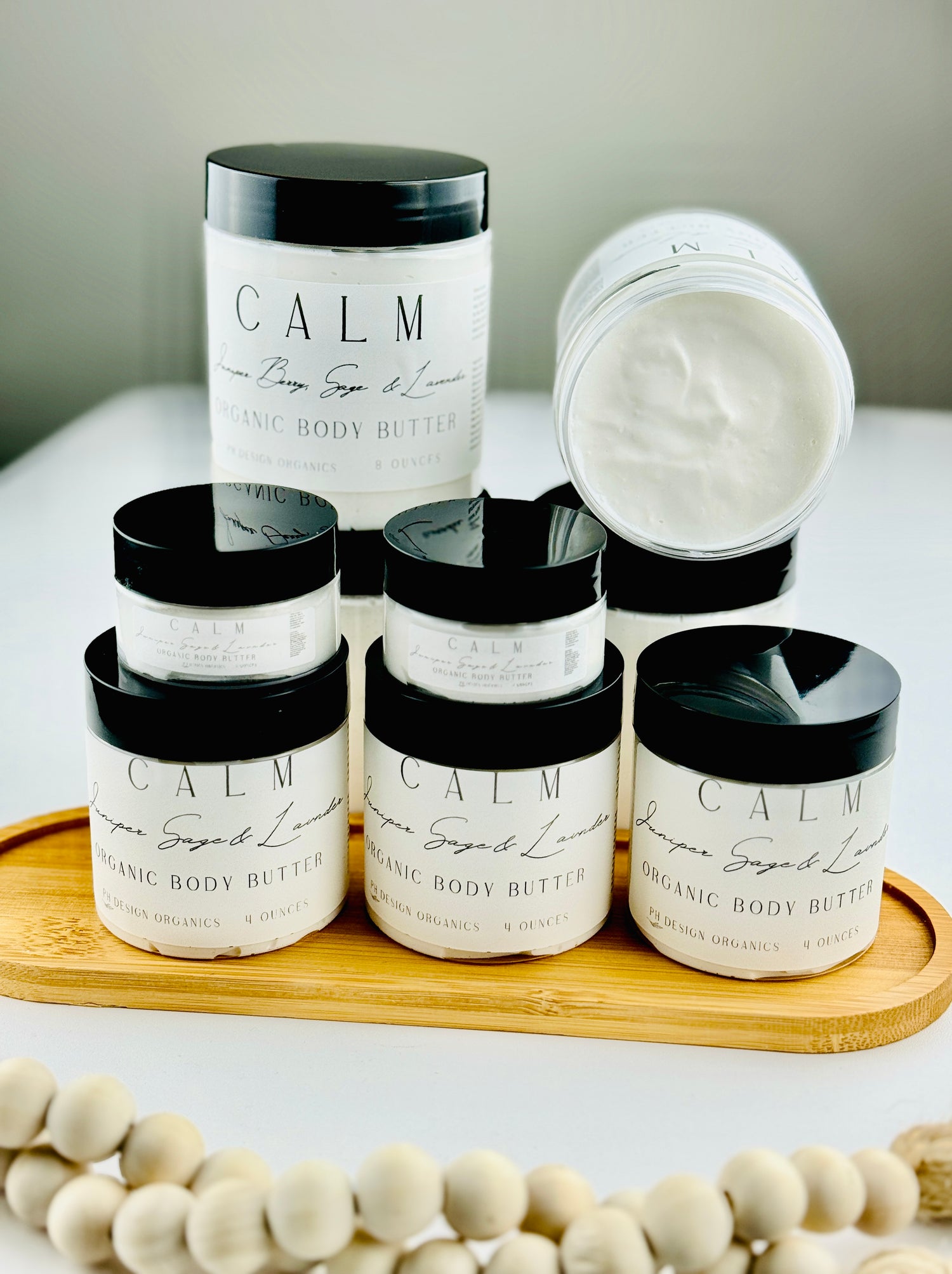 Calm Body Butter w/ Vitamin E & Aloe Vera notes of Juniper Berry, Clary Sage & Lavender PH Design Organics