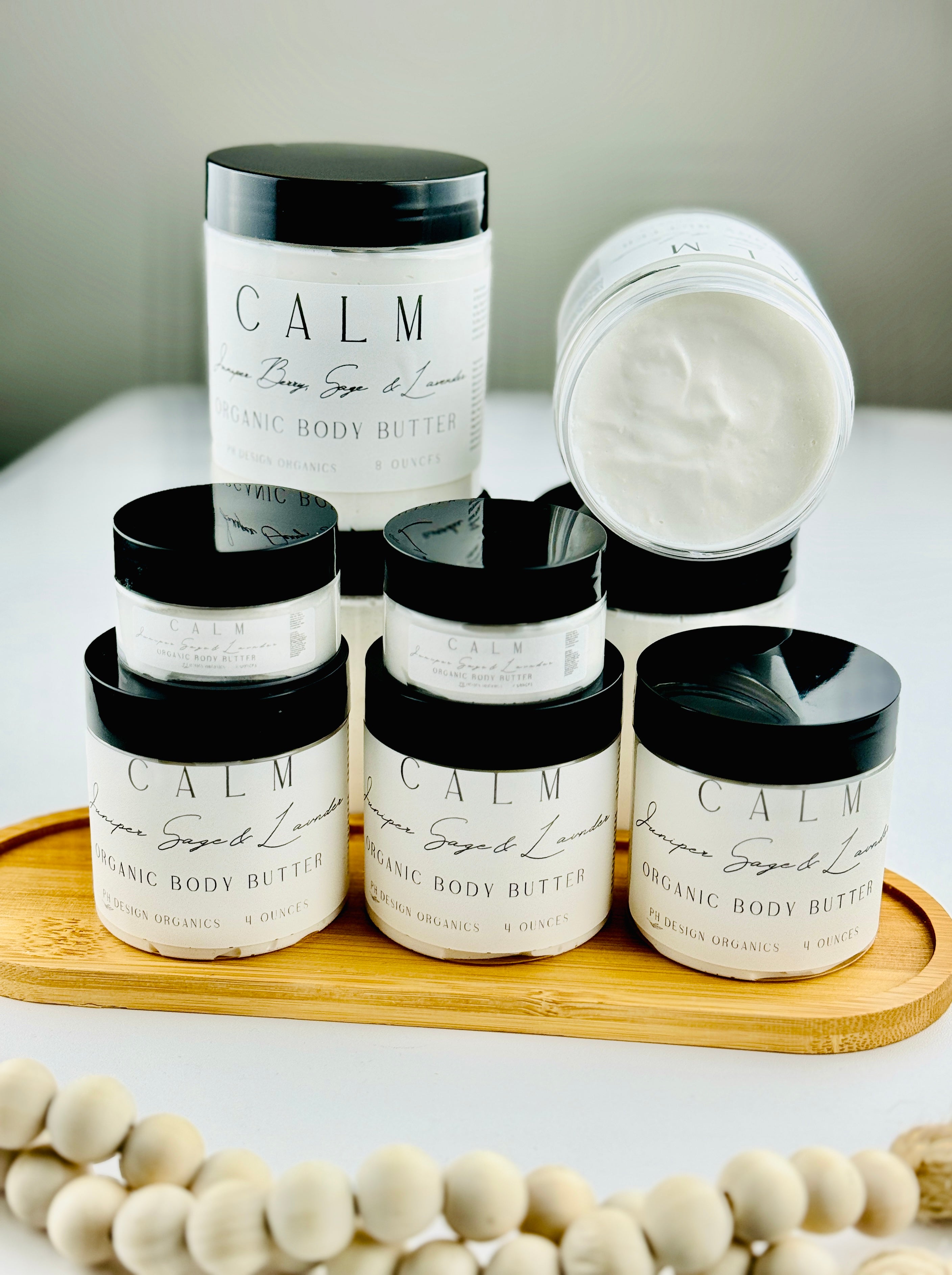 Calm Body Butter w/ Vitamin E & Aloe Vera notes of Juniper Berry, Clary Sage & Lavender PH Design Organics