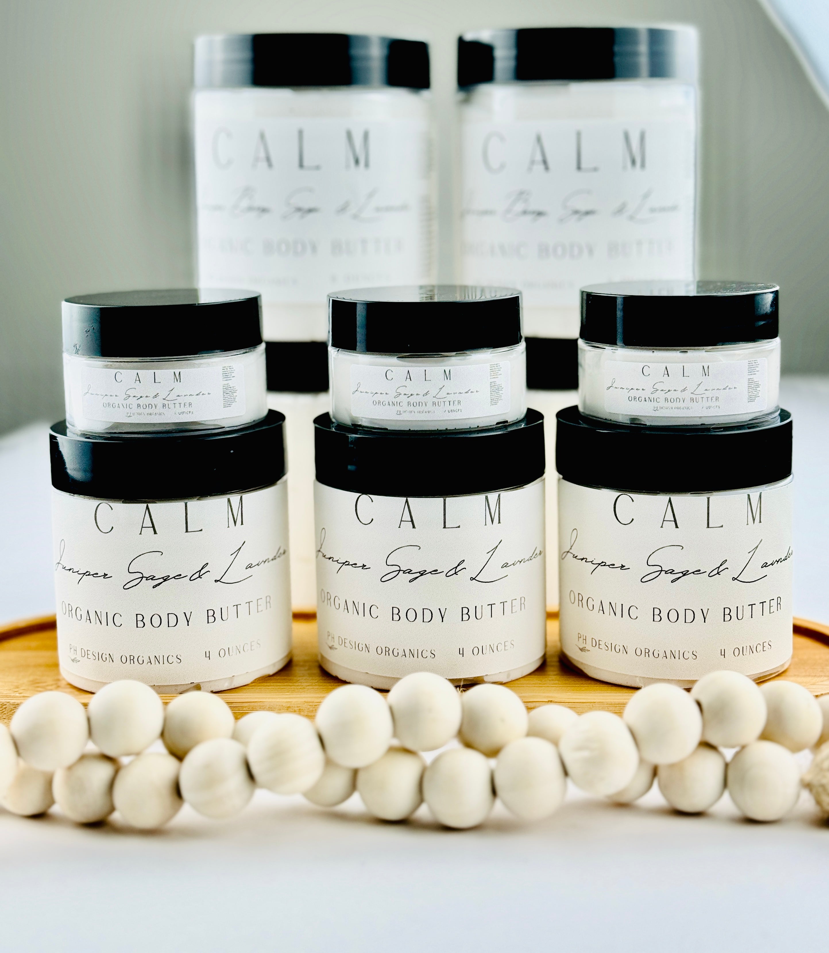 Calm Body Butter w/ Vitamin E & Aloe Vera notes of Juniper Berry, Clary Sage & Lavender PH Design Organics