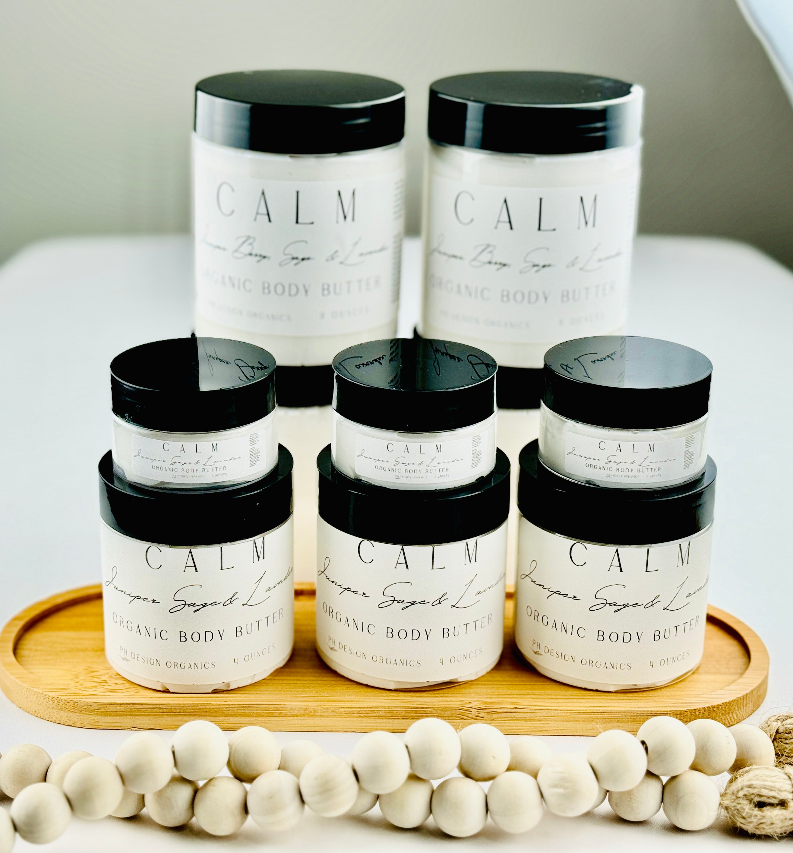 Calm Body Butter w/ Vitamin E & Aloe Vera notes of Juniper Berry, Clary Sage & Lavender PH Design Organics