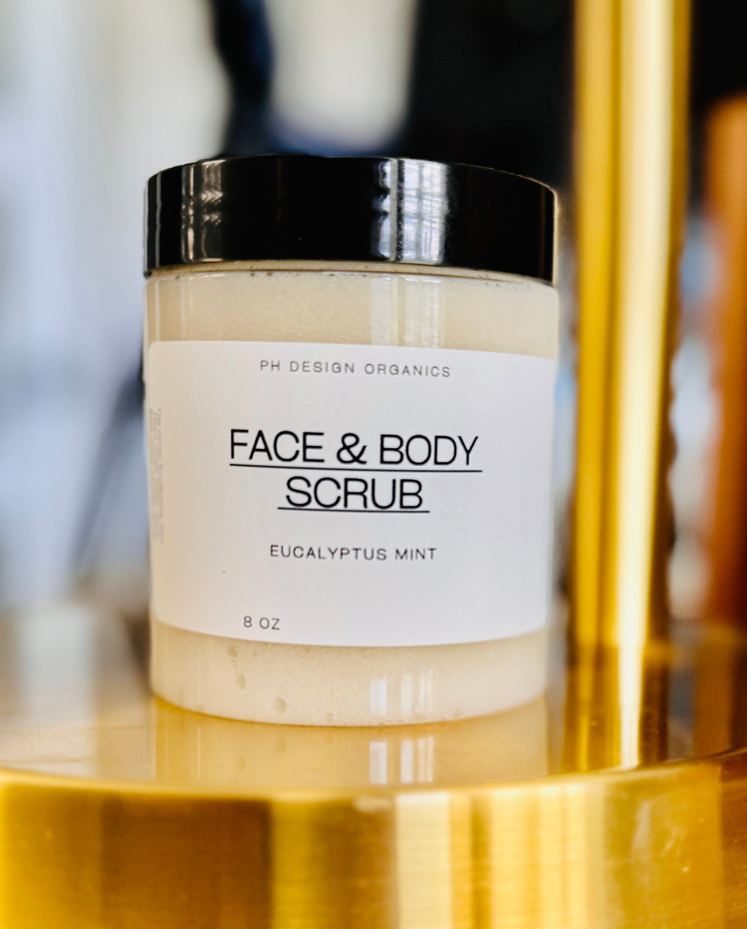 Emulsified Face and Body Sugar Scrub Eucalyptus & Mint PH Design Organics