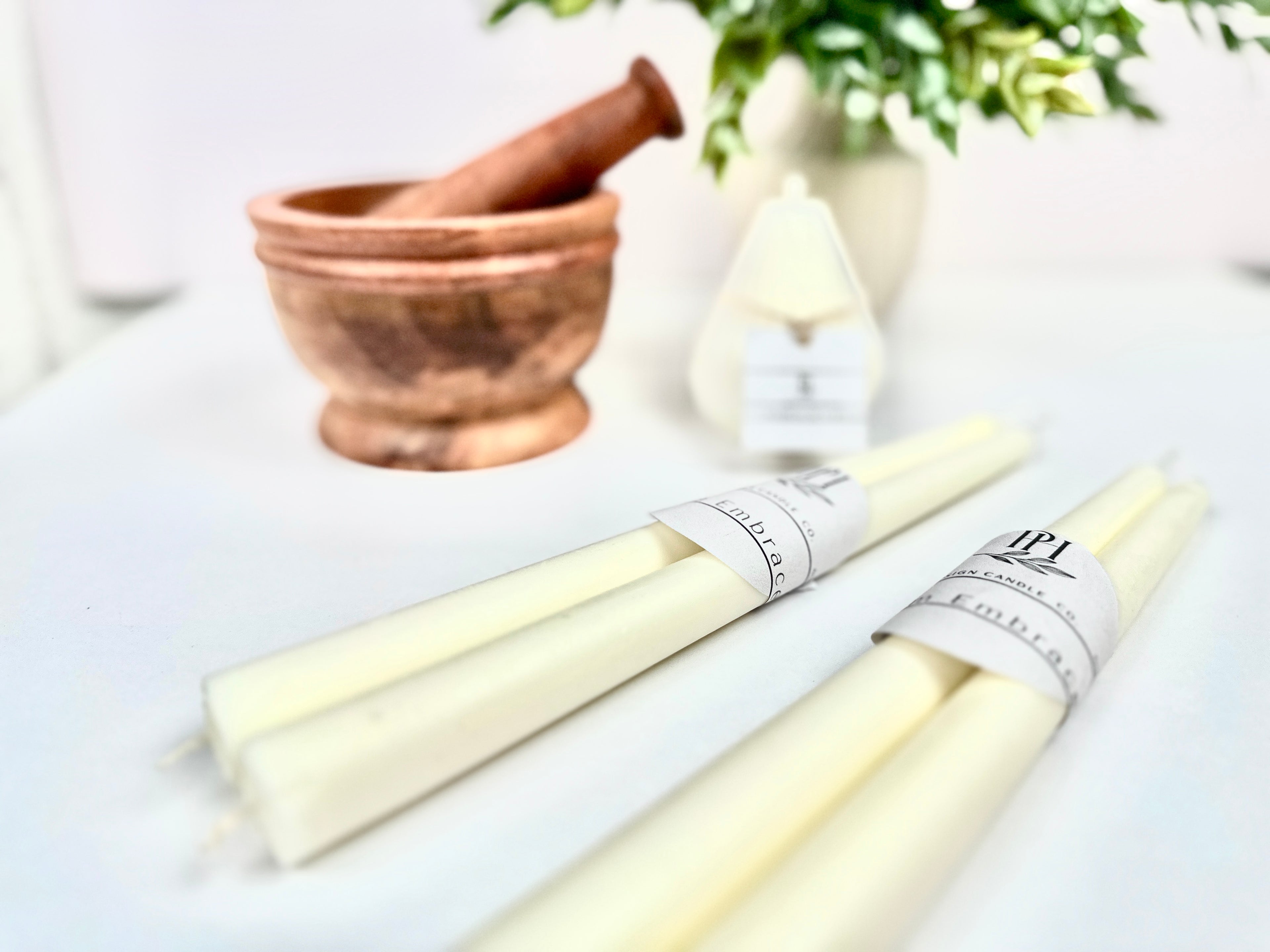 Hand Poured-Taper Pillar Candles, French Lavender & Vanilla-Essential oil 12" tall (Burns 50-400 hours) PH Design Organics