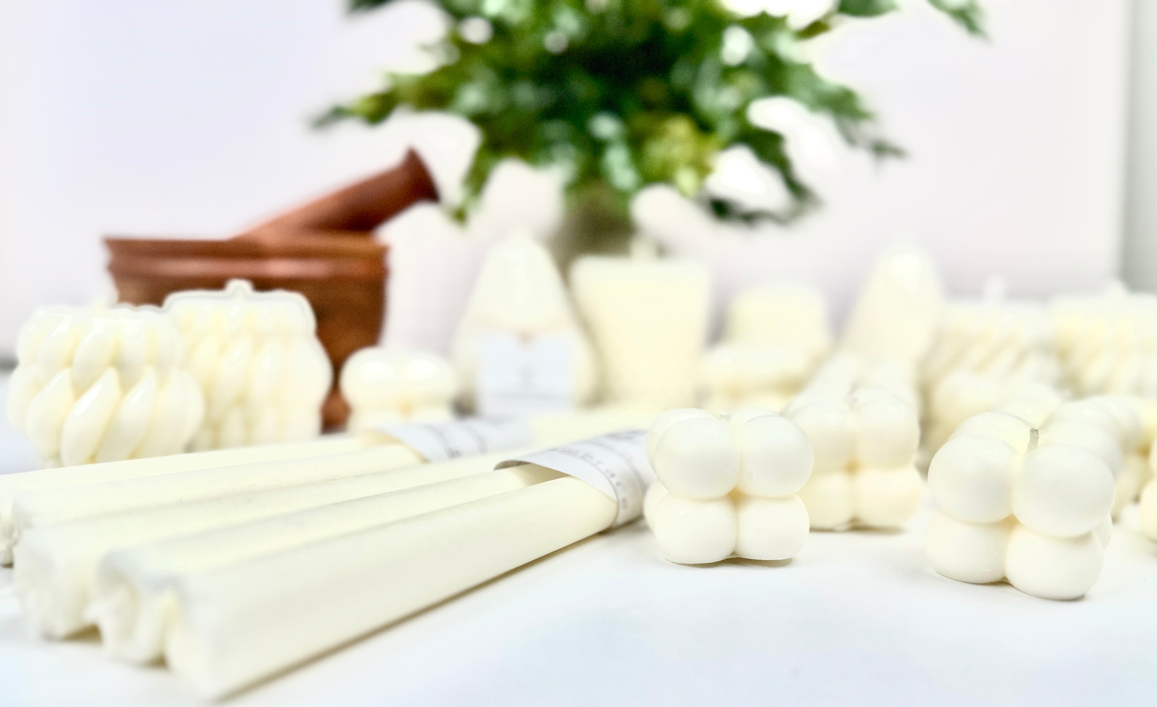 Hand Poured-Taper Pillar Candles, French Lavender & Vanilla-Essential oil 12" tall (Burns 50-400 hours) PH Design Organics