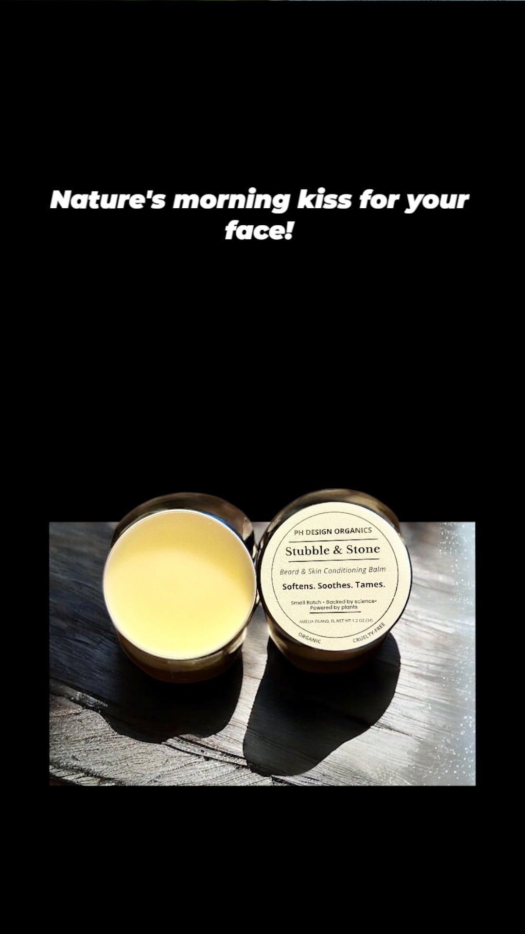 Stubble + Stone Beard & Skin Conditioning Balm | 1 oz tin Tame the wild. Nourish the skin.