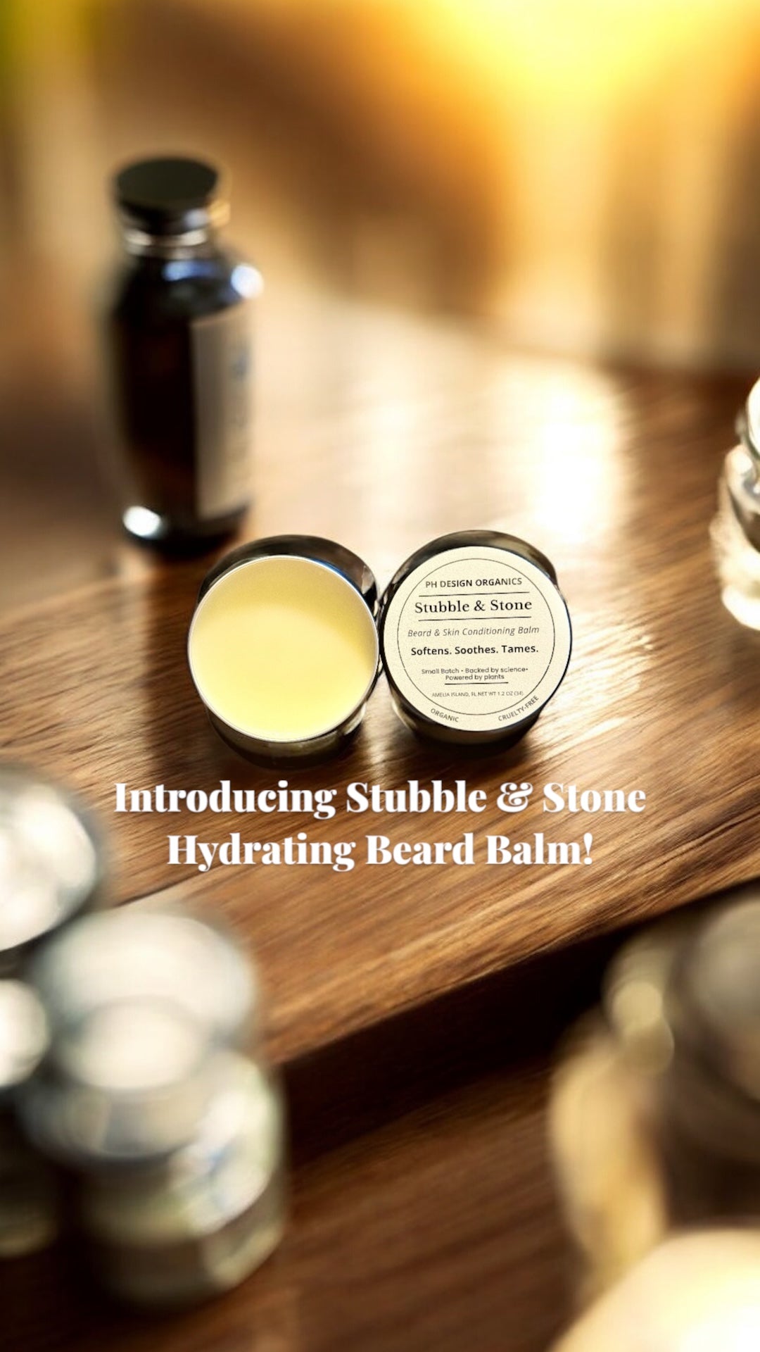 Stubble + Stone Beard & Skin Conditioning Balm.Tame the wild. Nourish the skin.