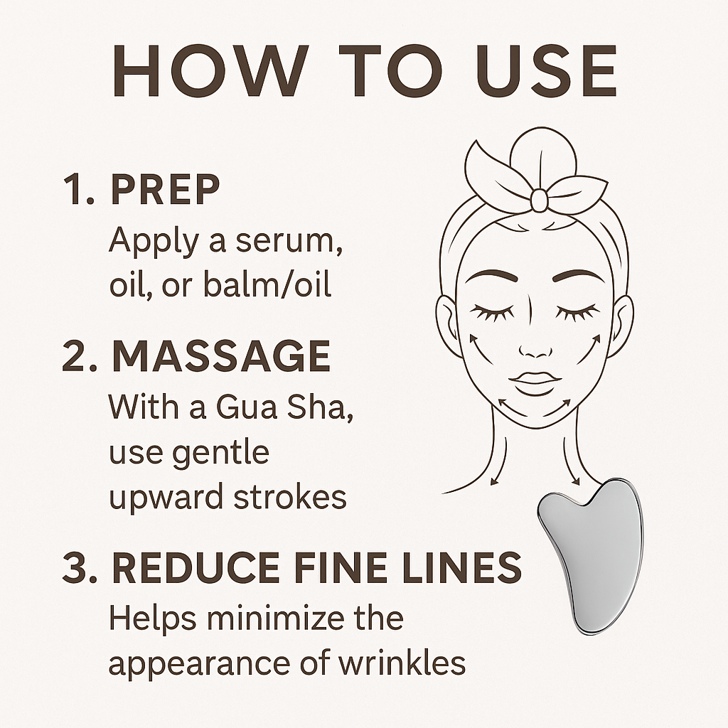 Stainless Steel Gua Sha | Sculpt, Smooth & Soothe