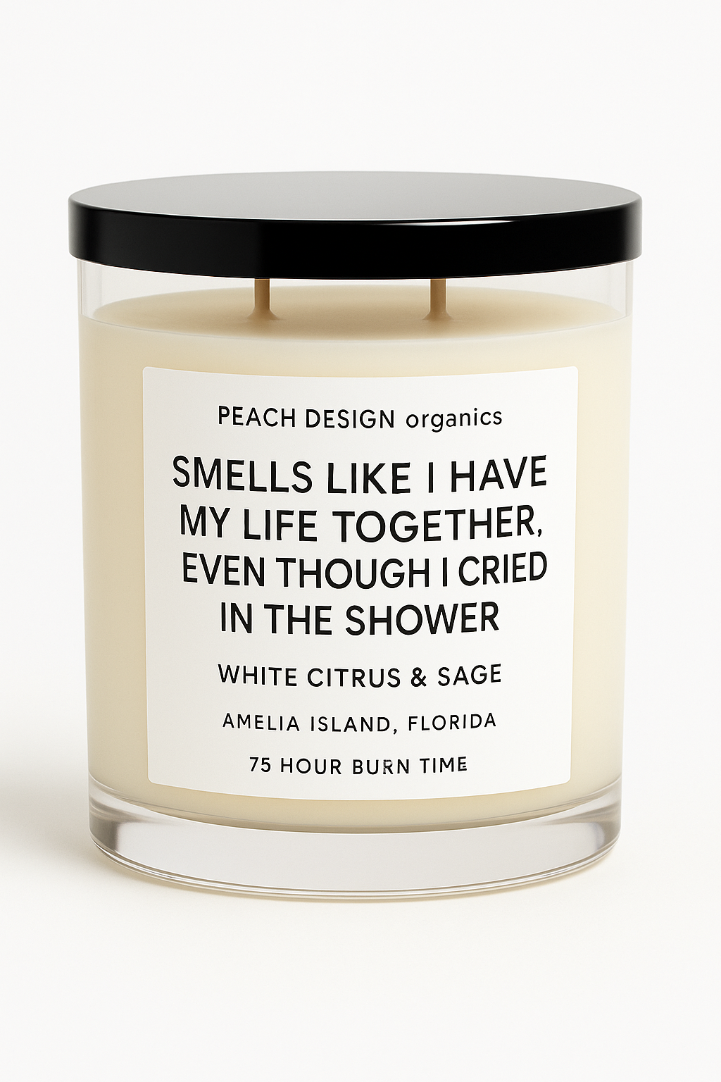Smells Like I Have My Life Together Candle – White Citrus & Sage (75hr Burn)