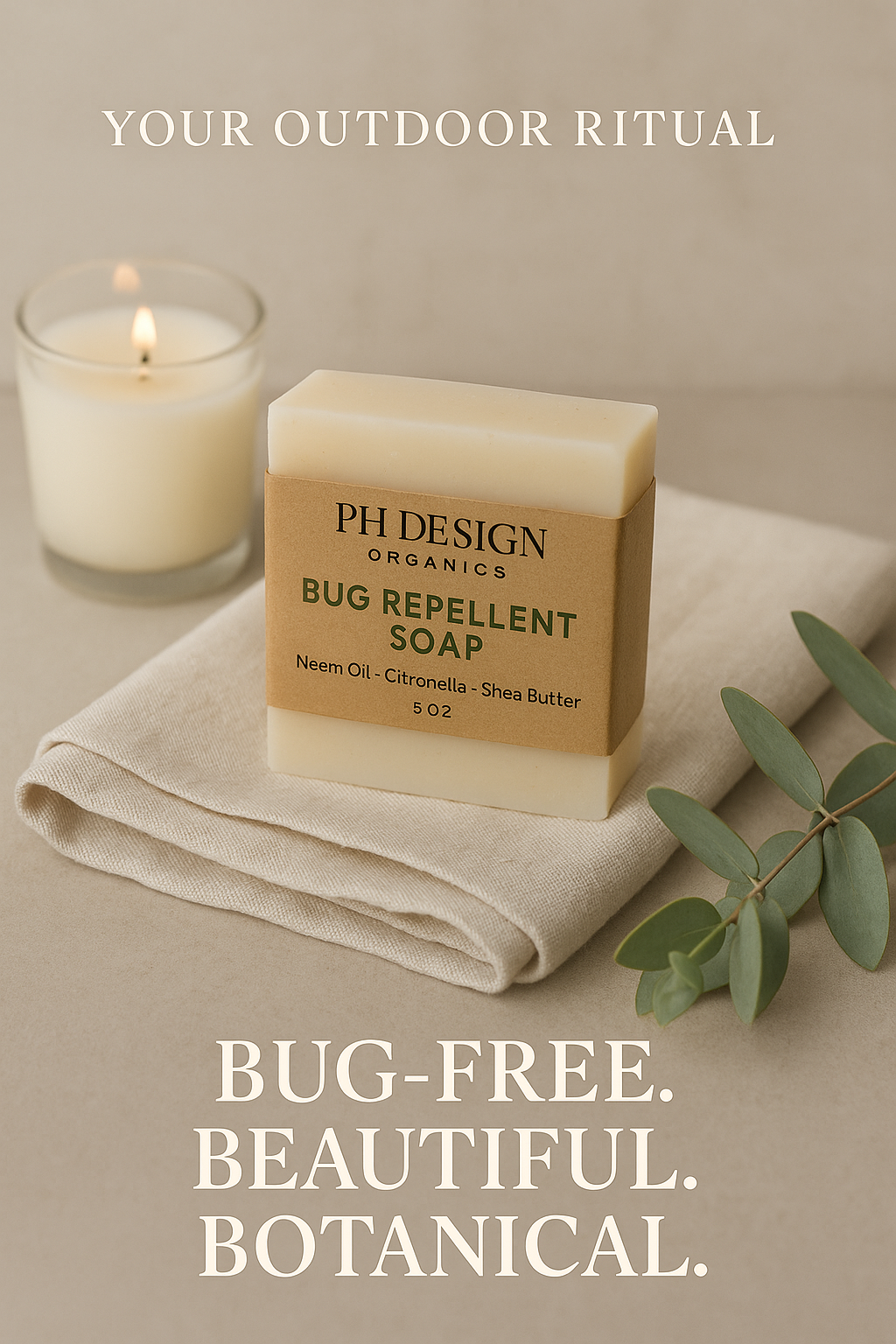 Bug Repellent Soap | 5 oz Natural Mosquito & Tick Defense- Deet Free