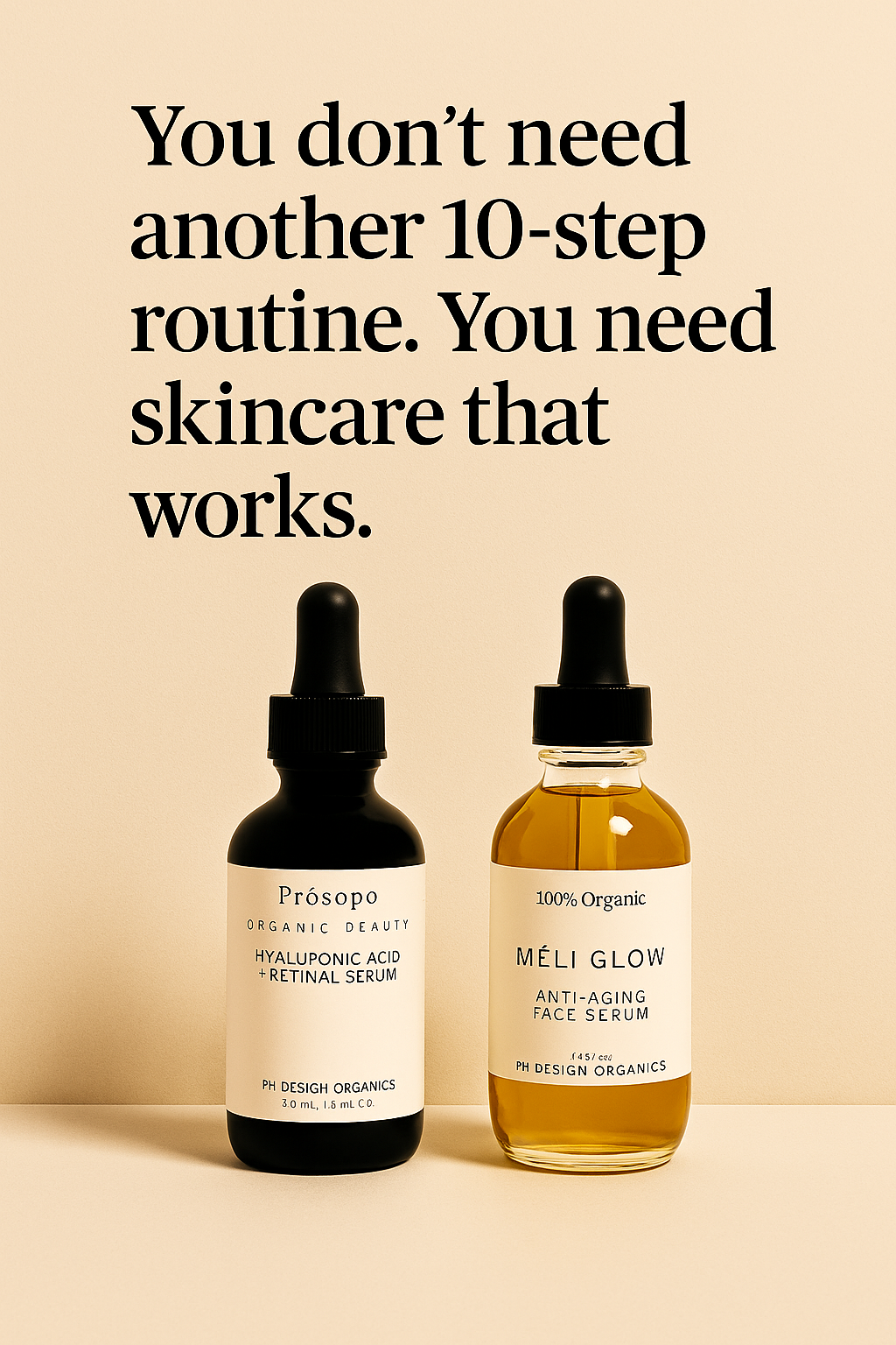 Prósopo-Strong Retinol + Méli Glow Serum Bundle | Organic Anti-Aging Skincare for Radiance & Renewal Bundle