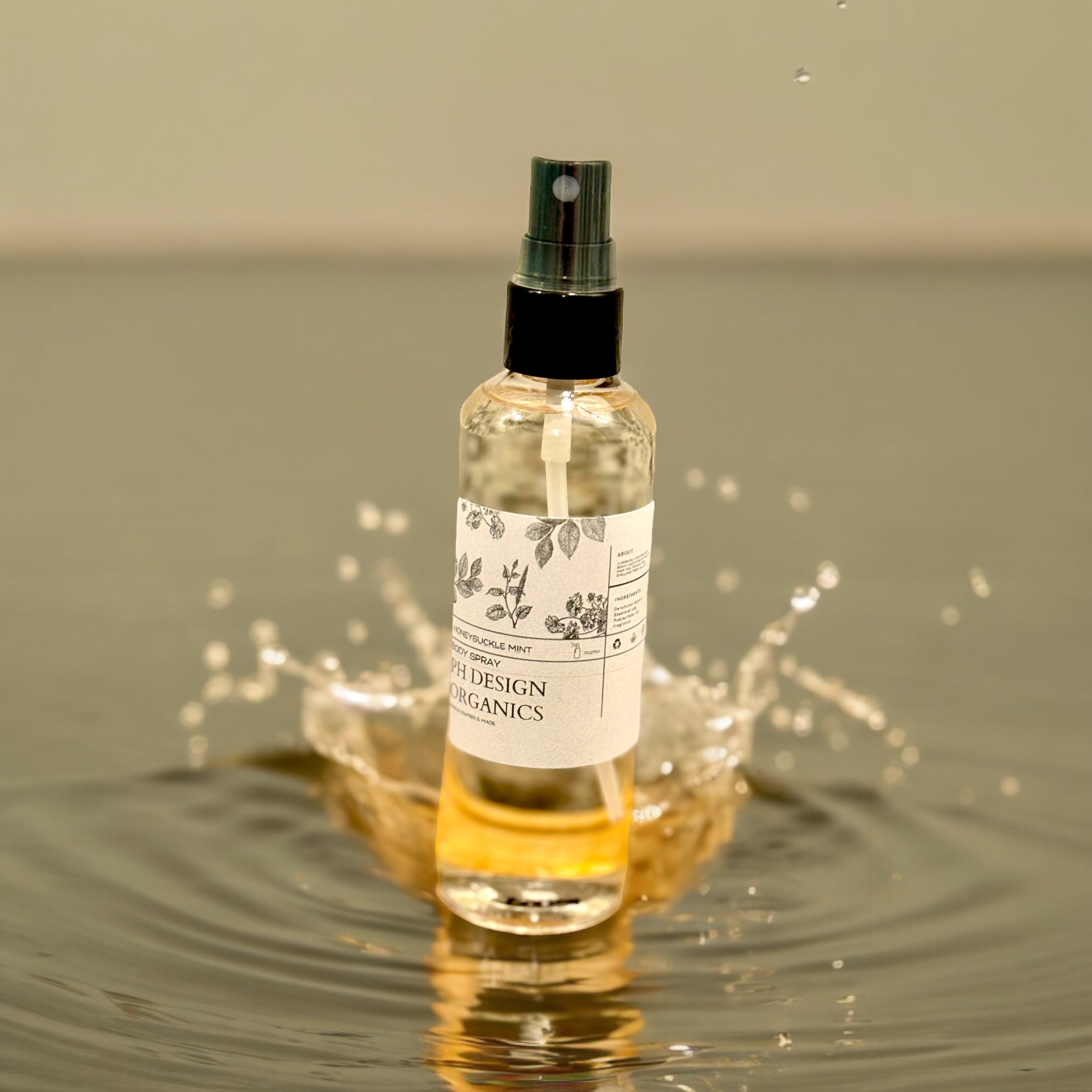 Organic Honeysuckle Mint Mist - Vegan & Cruelty-free Body Spray PH Design Organics