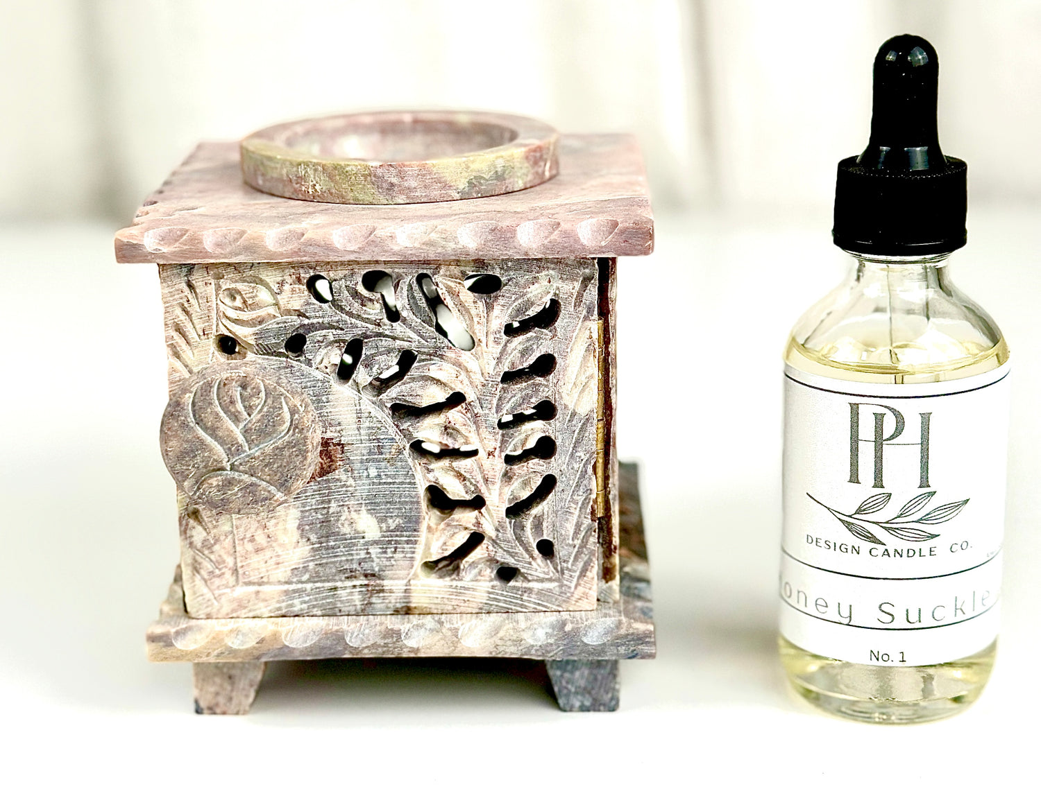 Rose Soapstone wax & oil warmer PH Design Organics