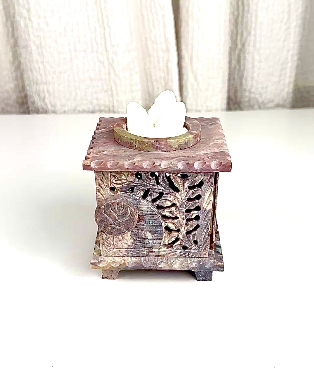 Rose Soapstone wax & oil warmer
