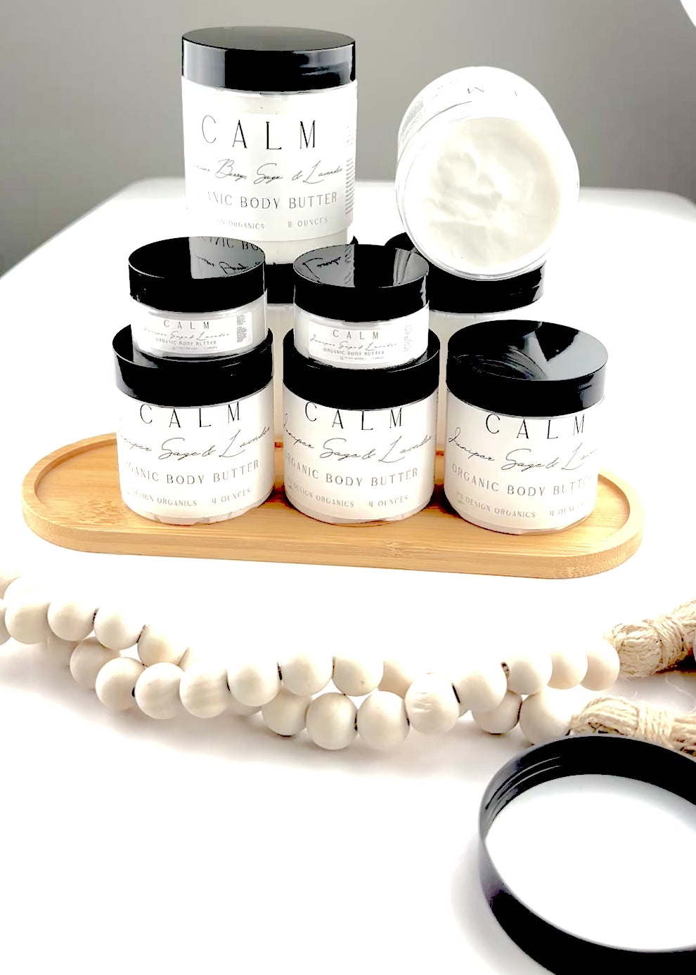 Calm Body Butter w/ Vitamin E & Aloe Vera notes of Juniper Berry, Clary Sage & Lavender