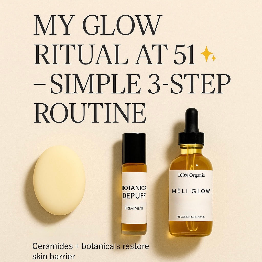 Glow Ritual Trio | 3-Step Cleanse, Depuff & Restore Skincare Set – PH Design Organic Bundle