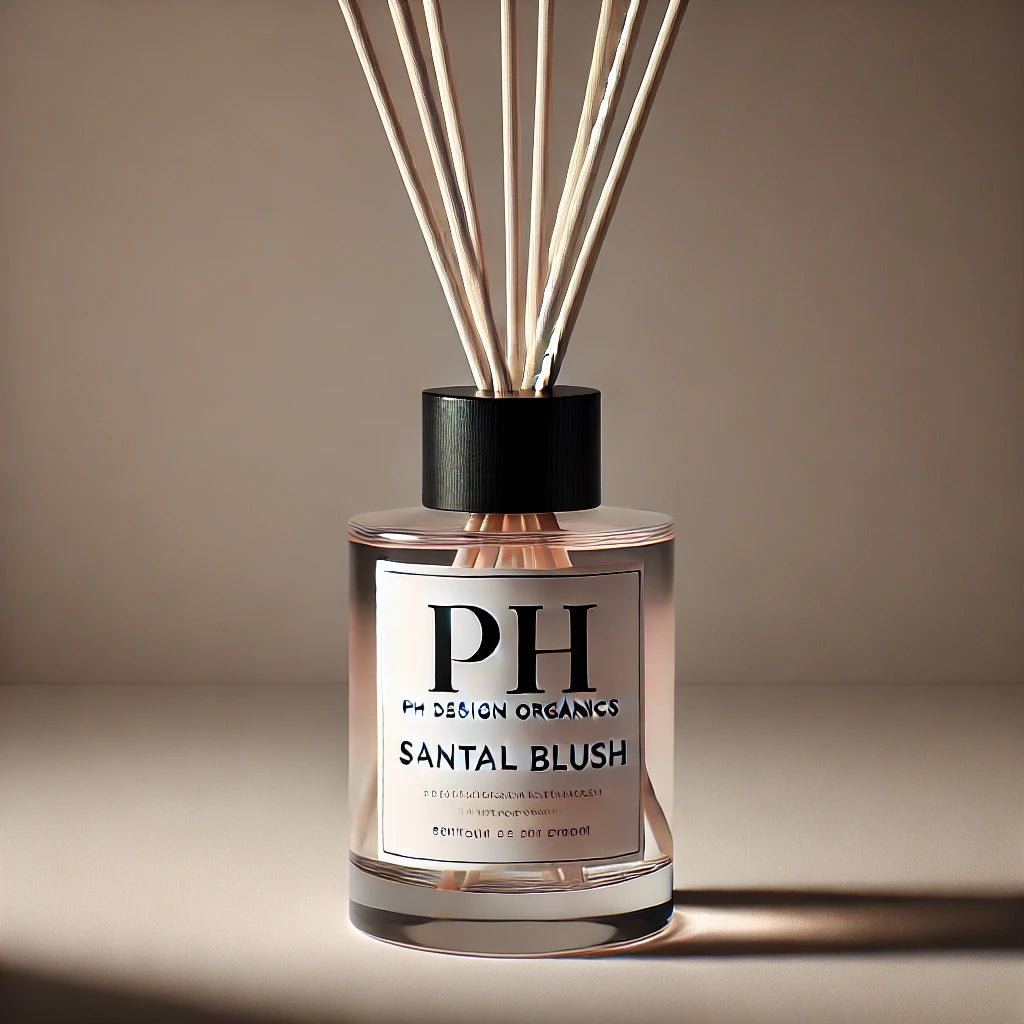 Santal Blush Reed Diffuser-with notes Earthy Muted Floral and Woody Amber