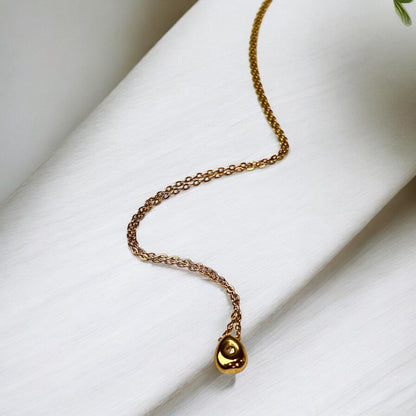 Minimalist 14K Gold Teardrop Pendant Necklace – Sustainable Luxury by PH Design Jewelry