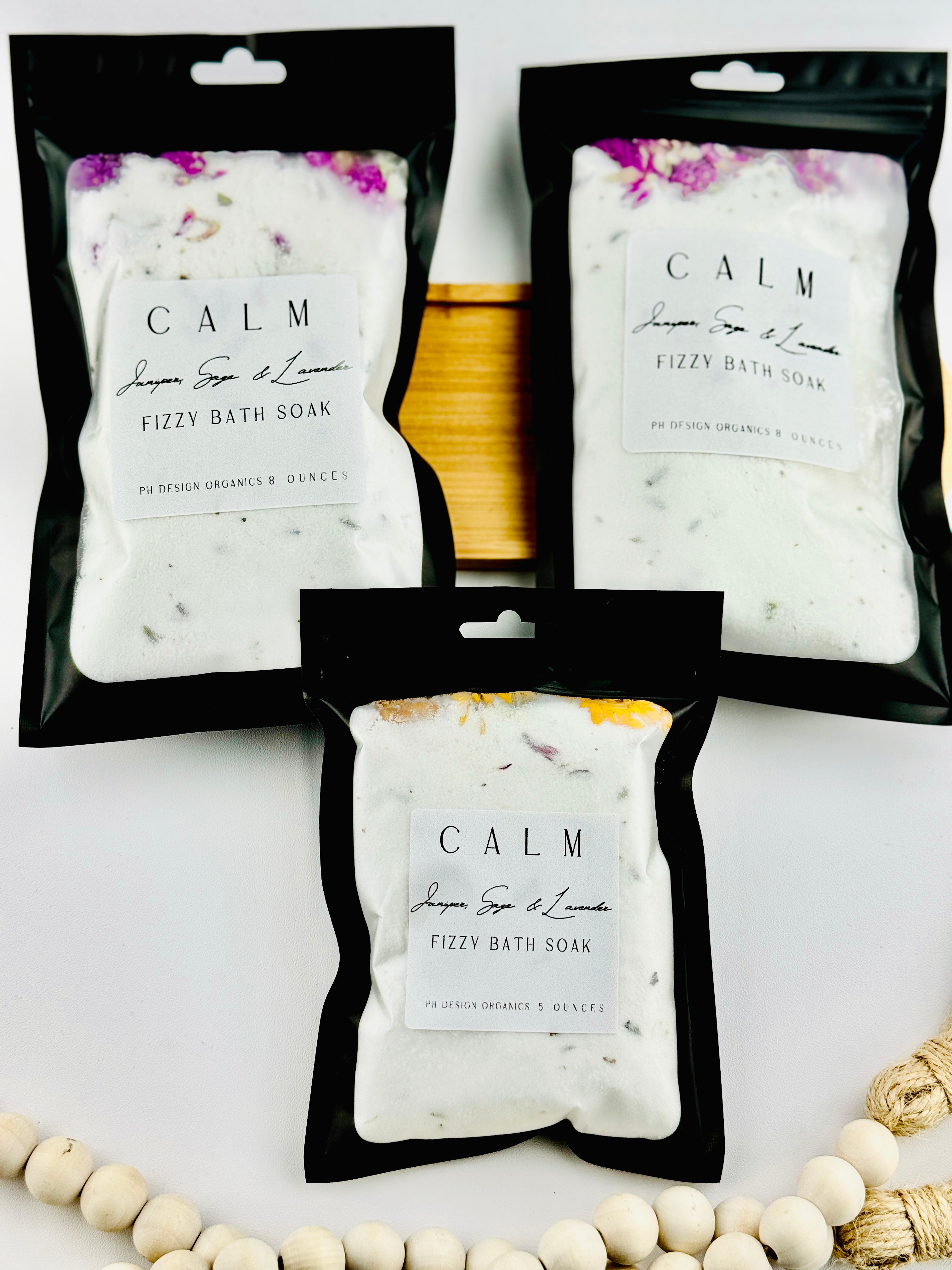 Calm- Fizzy Bath Soak notes of Juniper Berry, Clary Sage &amp; Lavender