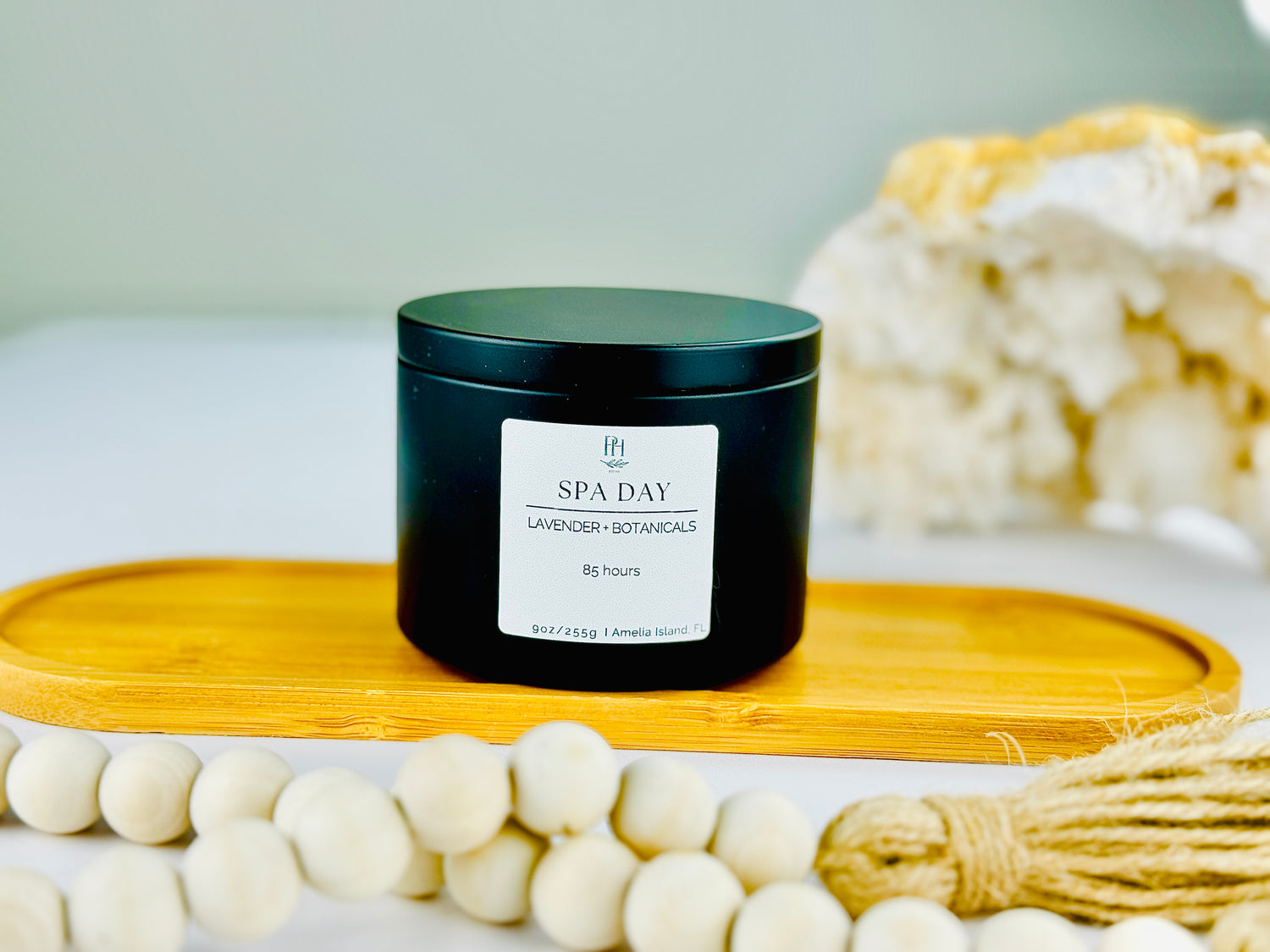 Spa Day Candle-notes Lavender &amp; Mint