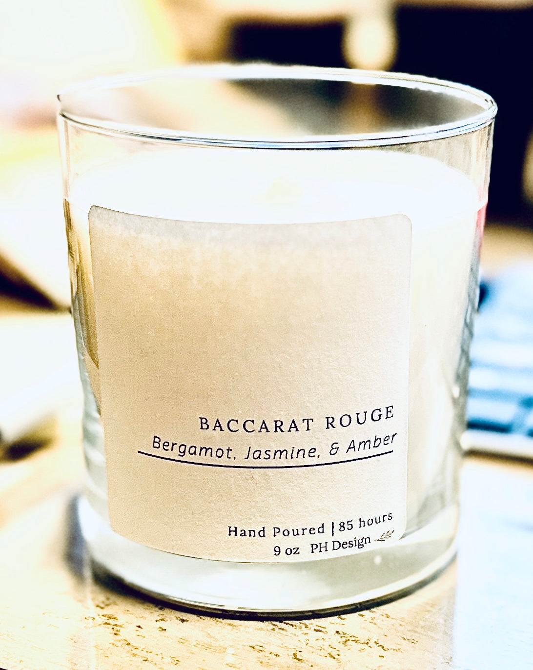 Baccarat Rouge Candle- with notes Saffron, Cedar  &amp; Amber