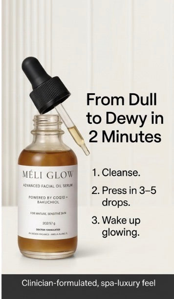 🌿 Méli Glow Anti-aging Face Serum for Radiance, Resilience &amp; Results