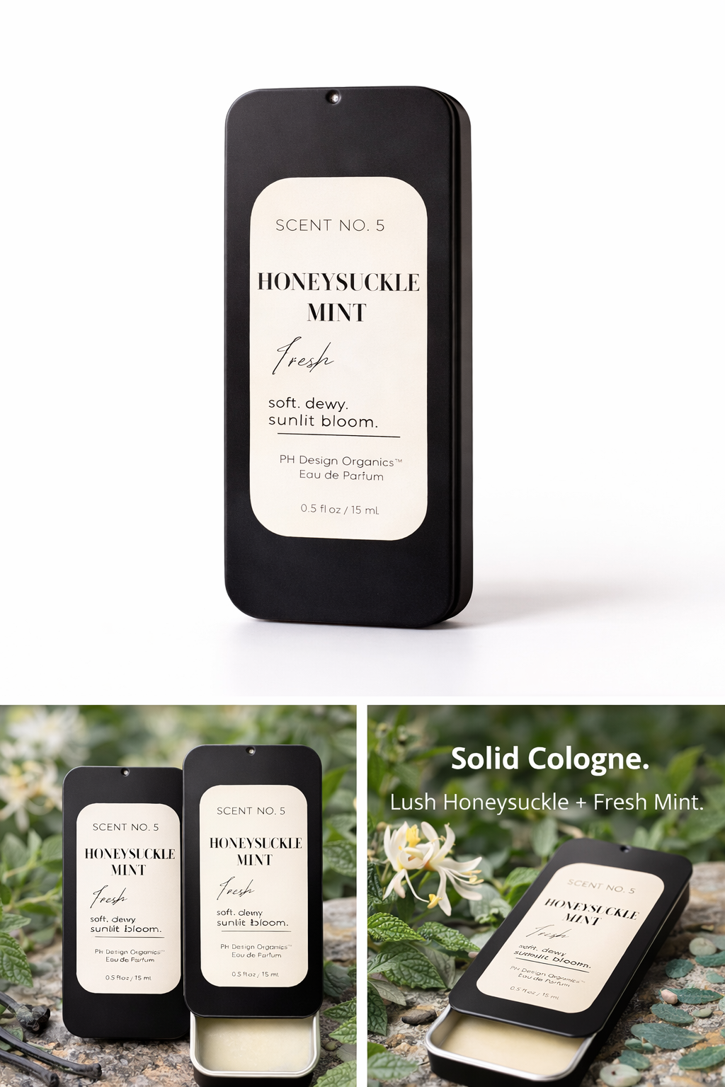 Solid Cologne | Skin-Close Fragrance Balm | Clean, Lasting Scent | PH Design Organics