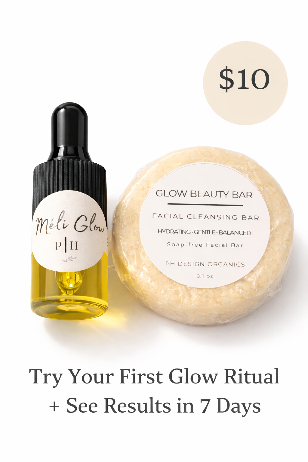 Mini Glow Ritual Kit | Trial Skincare Set for Hydrated, Balanced Skin (Face Oil + Gentle Cleanser)