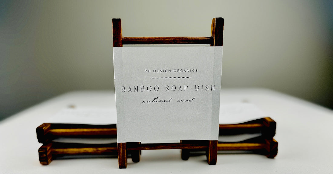 Natural Bamboo Soap Dish Tray | Wooden Bathroom Soap Holder for Eco-Friendly &amp; Sustainable Home