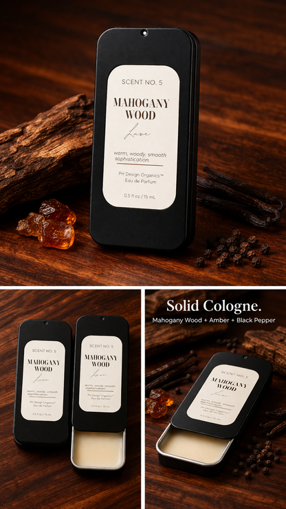 Solid Cologne | Skin-Close Fragrance Balm | Clean, Lasting Scent | PH Design Organics