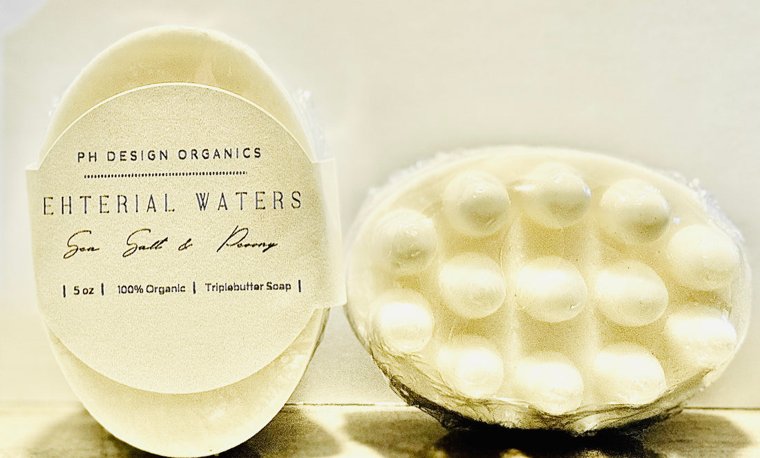 Ethereal Waters Sea Salt, Peony &amp; Citrus Soap Bar (Body Massage)-Organic Massage Aromatherapy