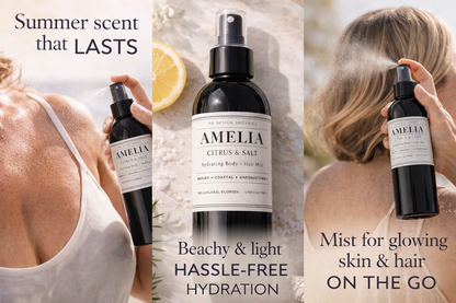 Amelia Coastal Body &amp; Hair Mist | Hydrating Botanical Spray for Skin + Hair | PH Design Organics
