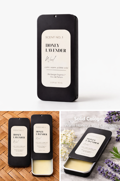 Solid Cologne | Skin-Close Fragrance Balm | Clean, Lasting Scent | PH Design Organics