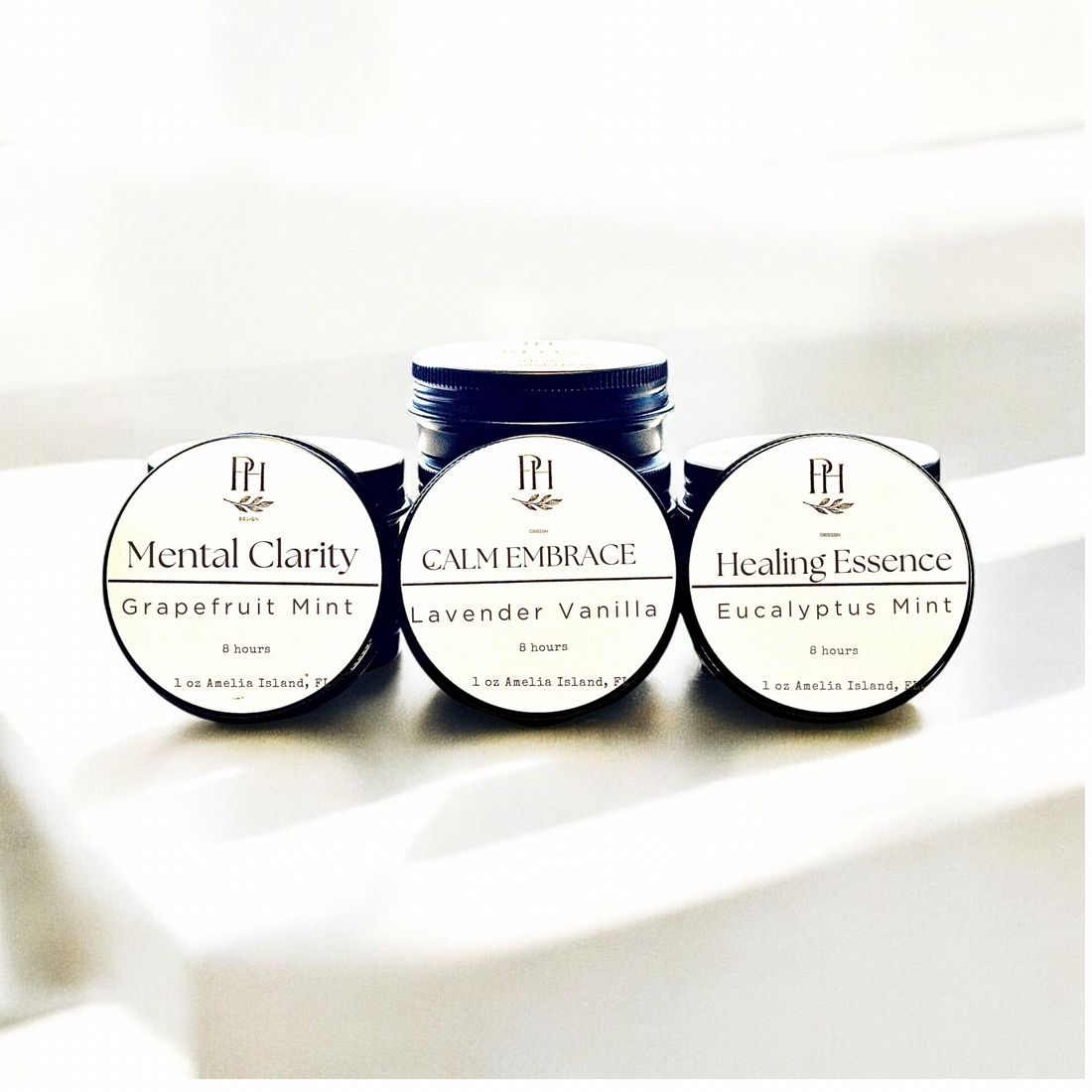 Organic Wellness Mini Flight Bundle-Healing Essence, Calm Embrace, Mental Clarity, Grounded Awareness, Harmony Grove, and Zen Blossom