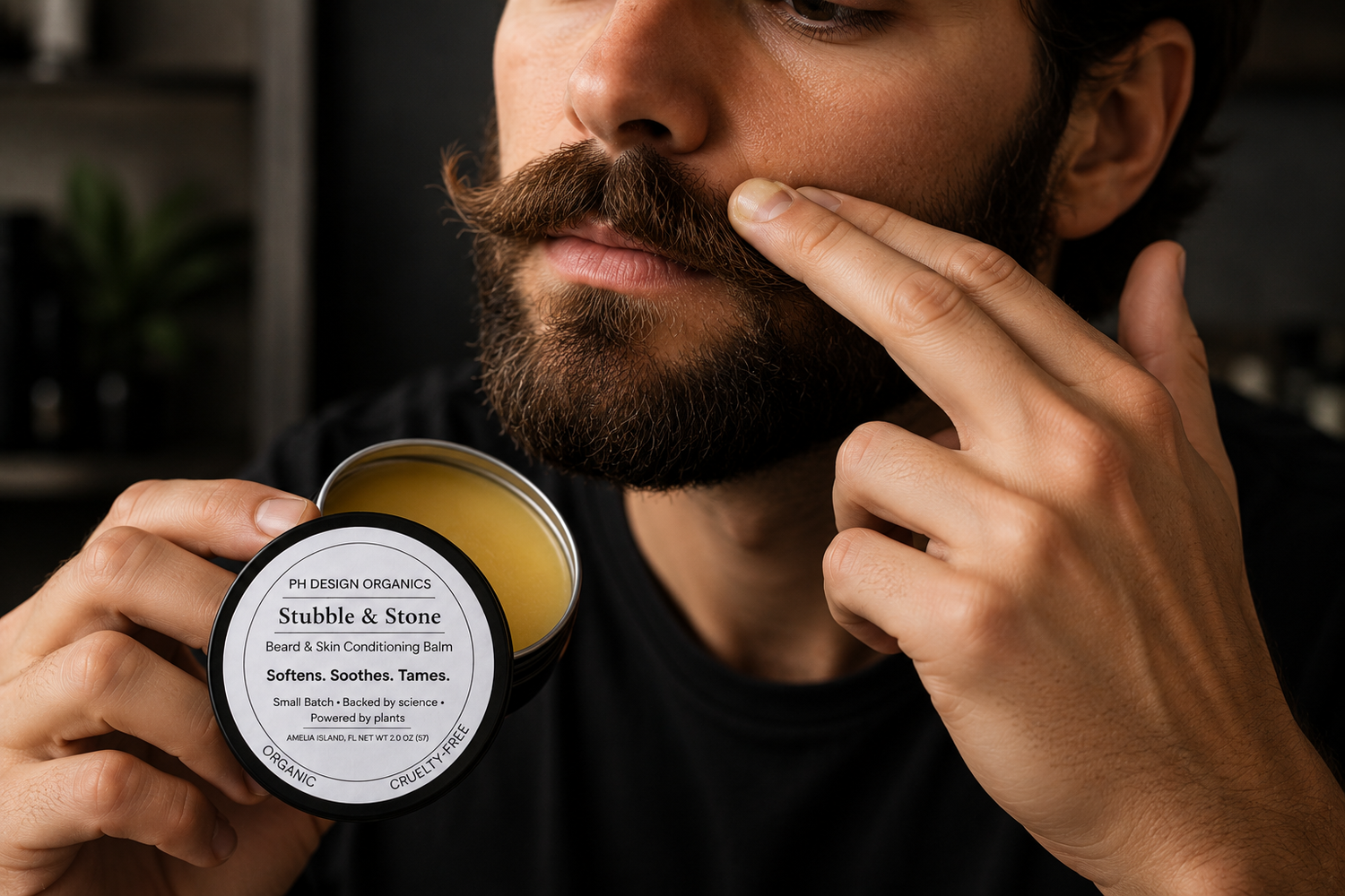 Stubble + Stone Beard &amp; Skin Conditioning Balm.Tame the wild. Nourish the skin.