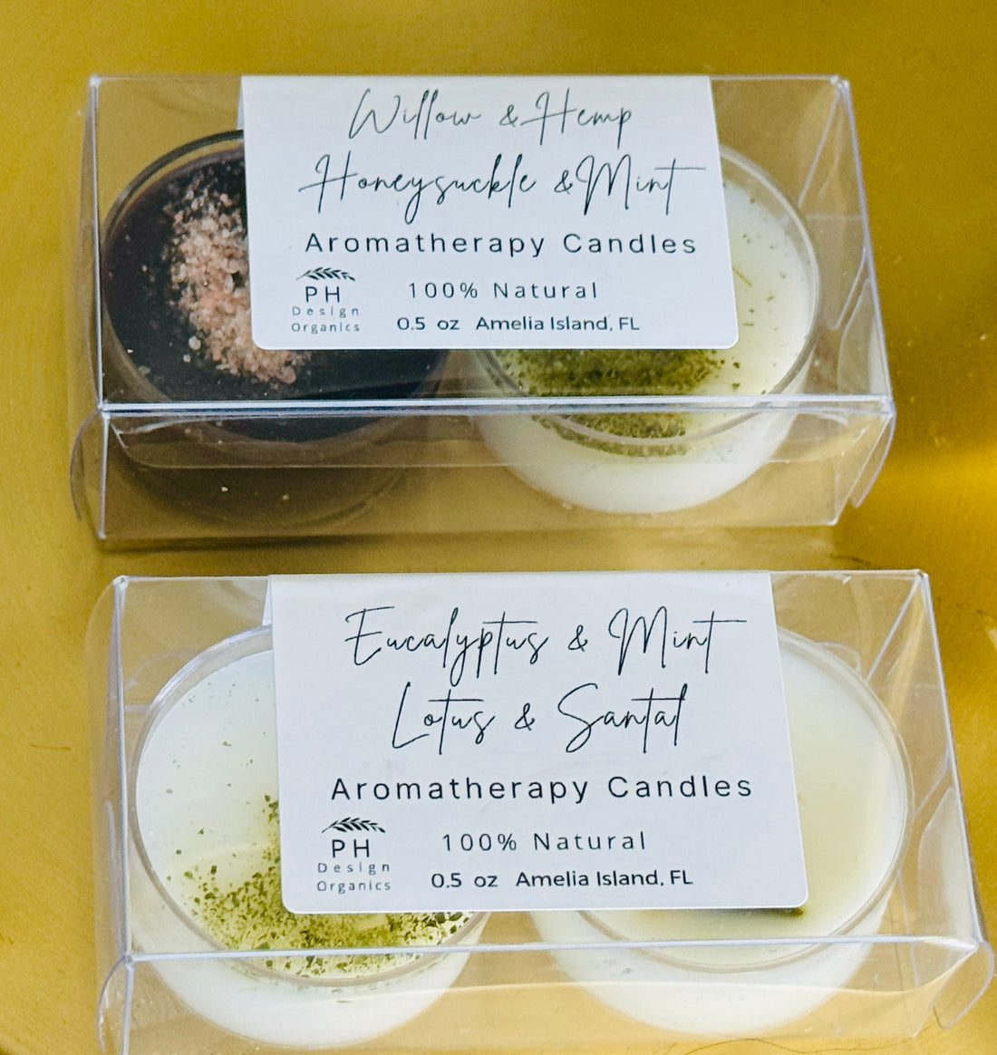 Mini Aromatherapy Candle Duos – 100% Natural, Travel-Friendly Self-Care