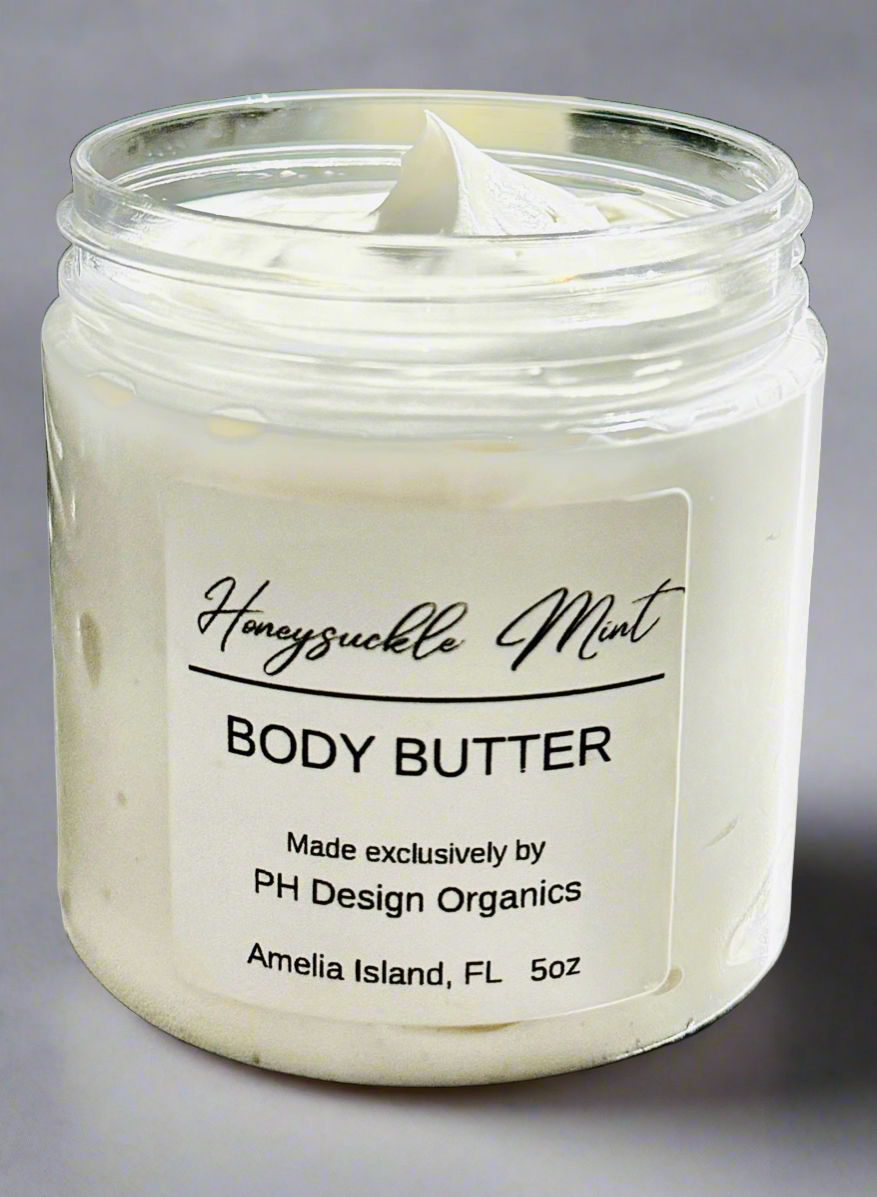 Honey Suckle Mint Body Butter W/Aloe &amp; Vitamin E, notes of Honeysuckle &amp; Mint