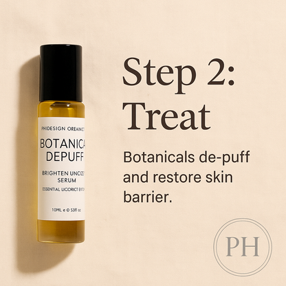 Glow Ritual Trio | 3-Step Cleanse, Depuff &amp; Restore Skincare Set – PH Design Organic Bundle