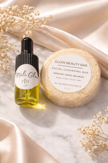 Mini Glow Ritual Kit | Trial Skincare Set for Hydrated, Balanced Skin (Face Oil + Gentle Cleanser)