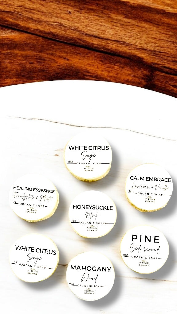Handcrafted Organic Soap Flight Set - Natural, Vegan, Essential Oil Infused