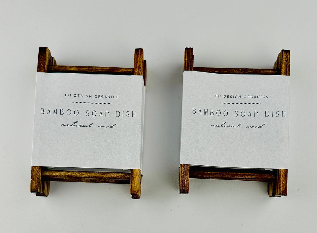 Natural Bamboo Soap Dish Tray | Wooden Bathroom Soap Holder for Eco-Friendly &amp; Sustainable Home