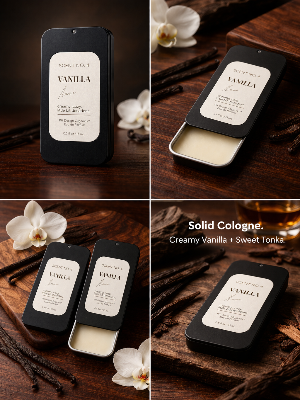 Solid Cologne | Skin-Close Fragrance Balm | Clean, Lasting Scent | PH Design Organics