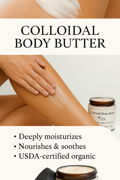 Colloidal Calm Body Butter
Tender skin. Deep comfort. Velvet to the touch.