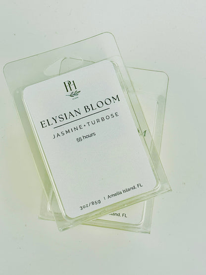 Elysian Bloom Wax Melts - with notes of Jasmine Turbose &amp; Ylang Ylang