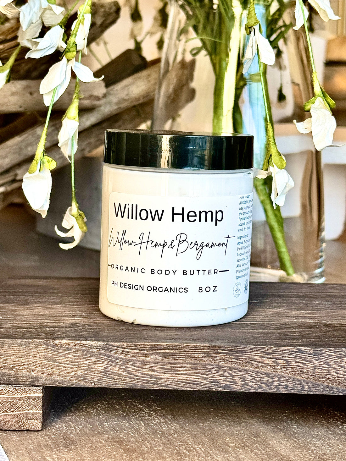 Willow Hemp Body Butter notes of Willow, Bergamont & Hemp